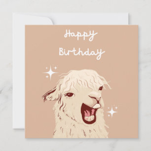 Carte Llama Joyeux Anniversaire