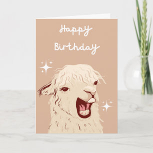 Carte Llama Joyeux Anniversaire