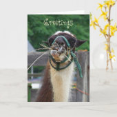 Carte Llama Llunch (Fleur jaune)