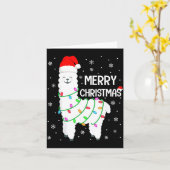 Carte Llama Merry Christmas Kids Funny Llama Christmas L (Fleur jaune)
