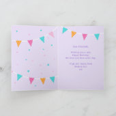 Carte Llama Nom Personnalisé Purple Joyeux Anniversaire (Intérieur)