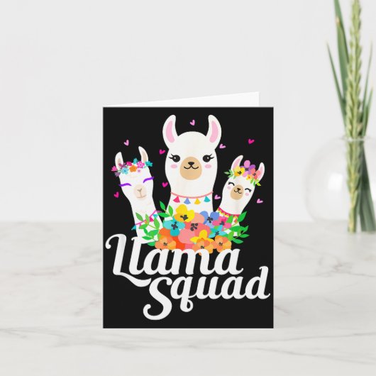 Carte Llama Squad Funny Cute Llama Matching (Devant)