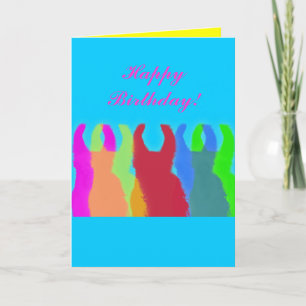 Carte Llamas 5 en couleurs Llama Graphique Lumineux