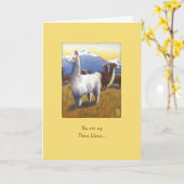 Carte Llamas pour la fête des mères sur du maïs (Fleur jaune)