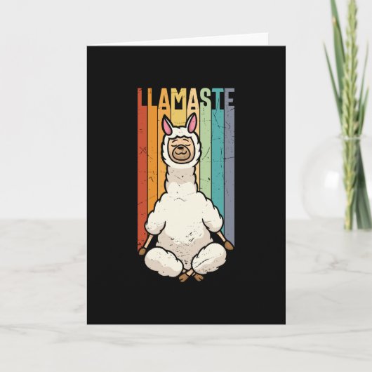Carte Llamaste Namaste Yoga Cute Llama Alpaca (Devant)
