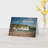 Carte Llandudno Pittoresque Vue sur la plage du littoral (Fleur jaune)