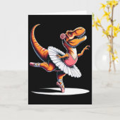 Carte Llerina T-rex dansant  (Fleur jaune)