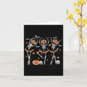 Carte Llet Citrouille Squelette effrayant Halloween Homm (Fleur jaune)