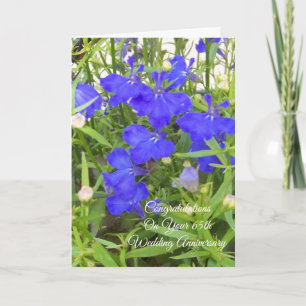 Carte Lobelia 65e anniversaire de Mariage personnalisé