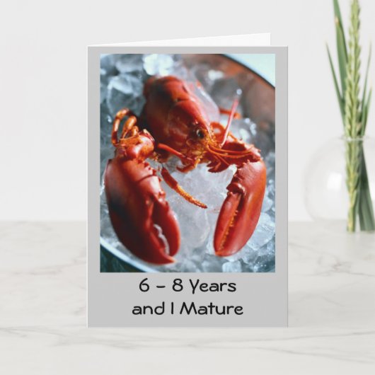 Carte "LOBSTER **50e** HUMOUR d'anniversaire" (Devant)