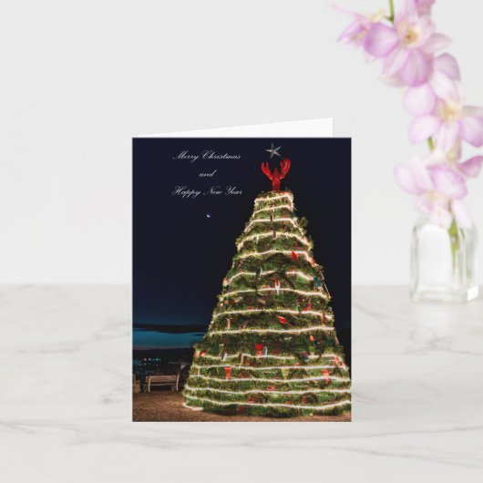 Carte Lobster Trap Christmas Tree 2021 Holiday Greeting (Orchidée)