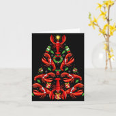 Carte Lobster Xmas Decoration Santa Hat Lobster Christma (Fleur jaune)