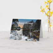 Carte Loch écossais Pittoresque D'Hiver À Noël (Fleur jaune)