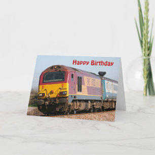 Carte Loco diesel de classe 67022 Joyeux anniversaire