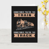 Carte Locomotive Trains Train Driver Railroad Funny Cade (Fleur jaune)