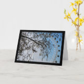 Carte L'Œil à travers les feuilles d'automne (Fleur jaune)