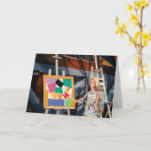 Carte L'œuvre commandée est presque prête (Fleur jaune)