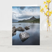 Carte Lofoten Islands Norvège Paysage Photo (Fleur jaune)