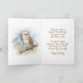 Carte Log Cabin, Stream and Deer, Happy Birthday (Intérieur)