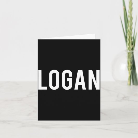 Carte Logan - Cool New Funny Name Fan Gift Tee  (Devant)