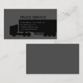 Carte logistique du service de camion noir (Devant / Derrière)