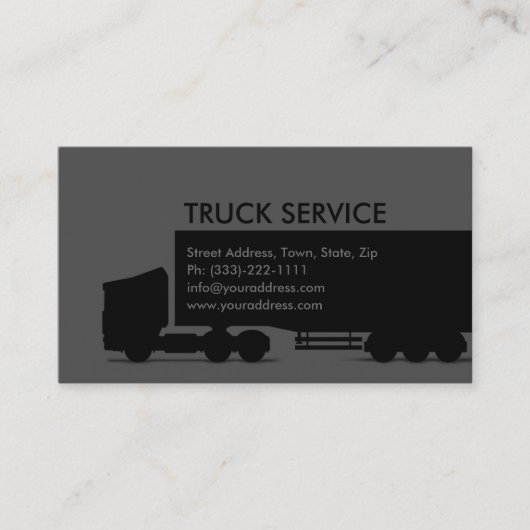 Carte logistique du service de camion noir (Devant)