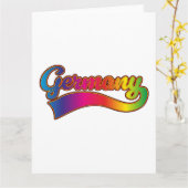 Carte logo Allemagne arc-en-ciel (Fleur jaune)