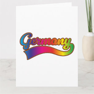 Carte logo Allemagne arc-en-ciel