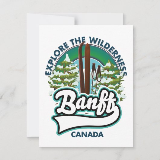 Carte logo banff canada pour skier (Devant)