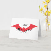 Carte Logo Batman manuscrit de chaume (Fleur jaune)