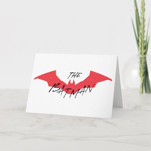 Carte Logo Batman manuscrit de chaume (Devant)
