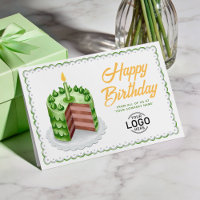 Logo Big Green Vintage Cake Business Anniversaire