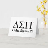 Carte Logo Classique Delta Sigma Pi (Fleur jaune)