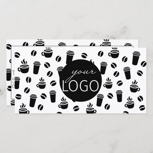 Carte Logo Coffee Shop Motif Business Cadeau Certificat (Devant / Derrière)