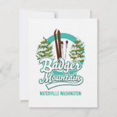 Carte logo de Badger Mountain Waterville Washington Ski (Devant)