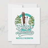 Carte logo de Badger Mountain Waterville Washington Ski (Dos)