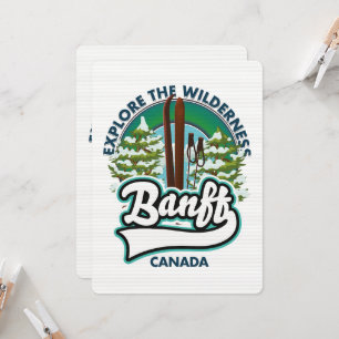 Carte logo de Banff Canada pour skier