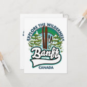 Carte logo de Banff Canada pour skier (Devant/Arrière en situation)