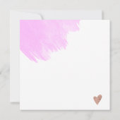 Carte Logo de certificat cadeau carré de brosse violet (Dos)