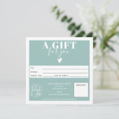 Carte Logo de certificat cadeau carré moderne bleu d'hiv (Debout devant)