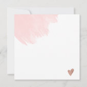 Carte Logo de certificat cadeau carré rose brosse chic (Dos)