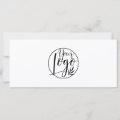 Carte Logo de certificat cadeau noir simple (Dos)