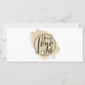 Carte Logo de certificat cadeau parties scintillant or (Dos)