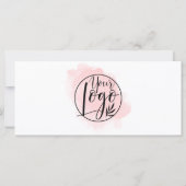 Carte Logo de certificat cadeau pour brosse rose (Dos)