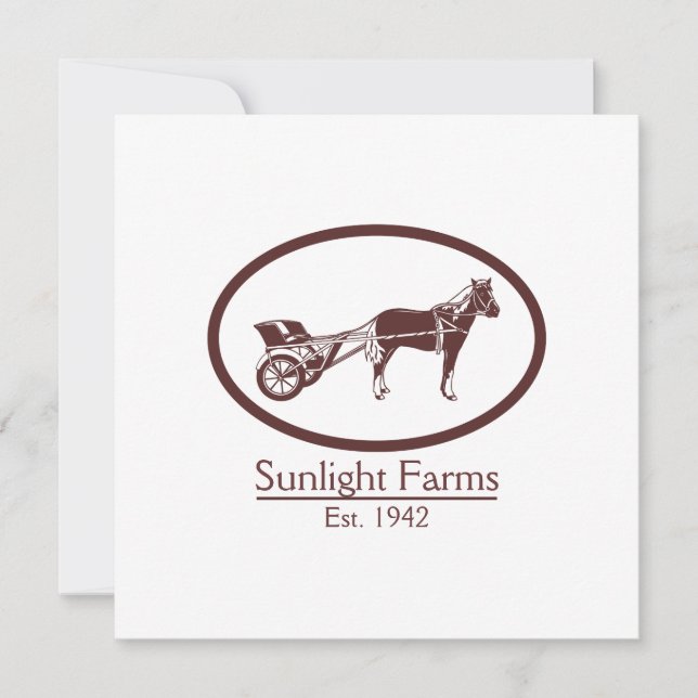 Carte Logo de cheval et de buggy (Devant)