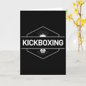 Carte Logo de combat de kickboxing (Fleur jaune)