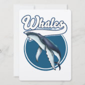 Carte logo de dessin animé de baleine (Dos)