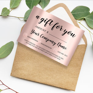 Carte Logo de la caisse de certificat cadeau d'entrepris