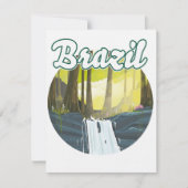 Carte Logo de la forêt tropicale Brésil (Devant)