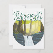 Carte Logo de la forêt tropicale Brésil (Dos)